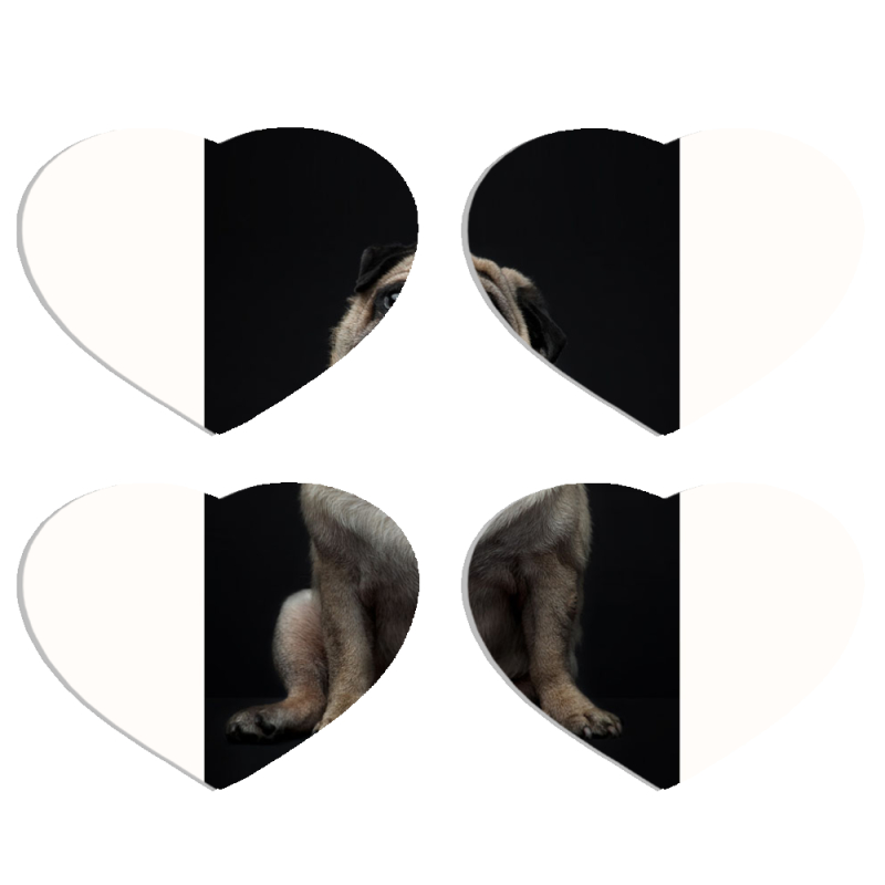 Магнитные фотопазлы Сердце 50 на 50 набор 4 штуки 