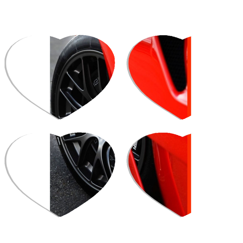 Магнитные фотопазлы Сердце 50 на 50 набор 4 штуки Ferrari 599XX