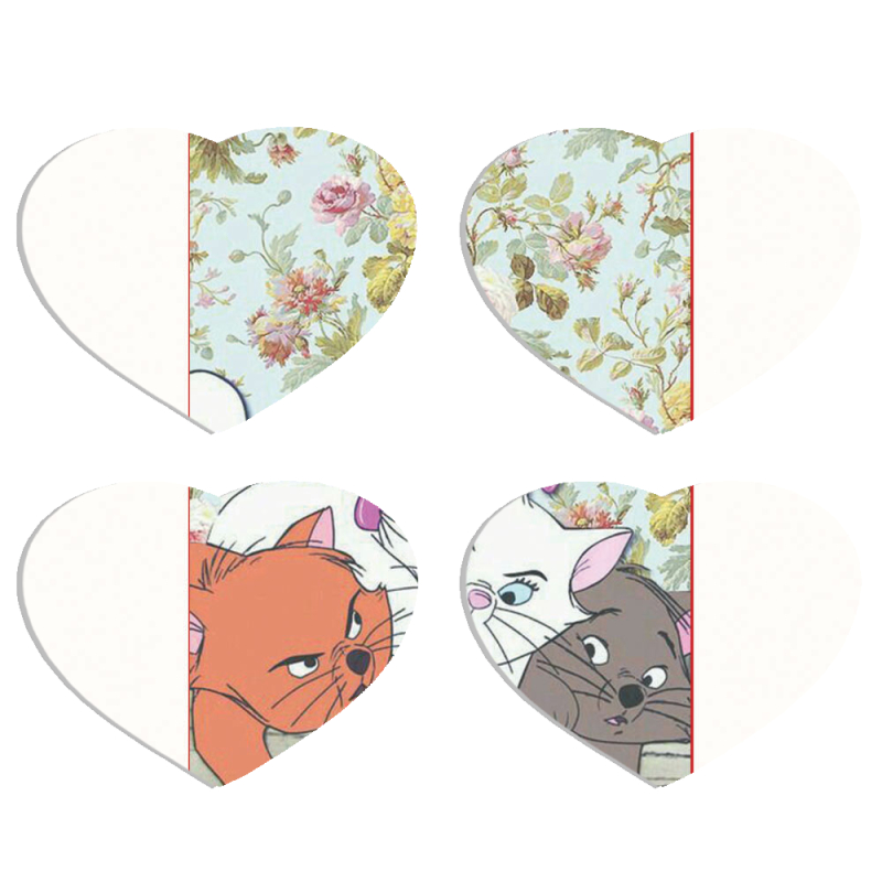 Магнитные фотопазлы Сердце 50 на 50 набор 4 штуки 