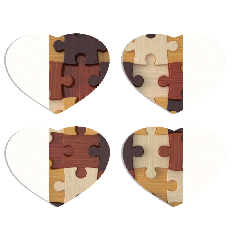 Магнитные фотопазлы Сердце 50 на 50 набор 4 штуки 