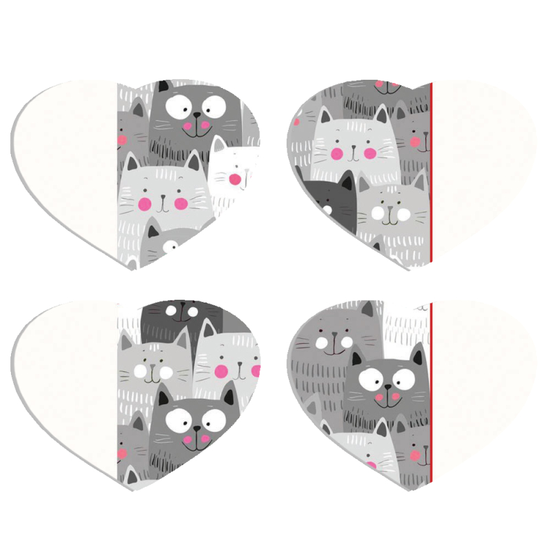 Магнитные фотопазлы Сердце 50 на 50 набор 4 штуки 