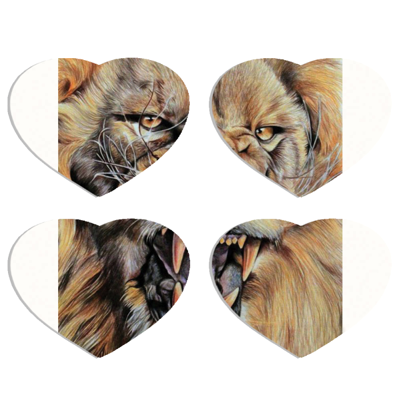 Магнитные фотопазлы Сердце 50 на 50 набор 4 штуки 