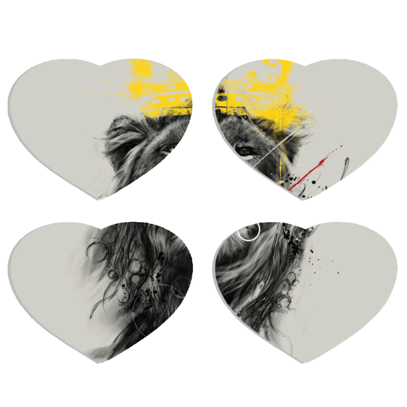 Магнитные фотопазлы Сердце 50 на 50 набор 4 штуки 