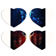 Магнитные фотопазлы Сердце 50 на 50 набор 4 штуки 