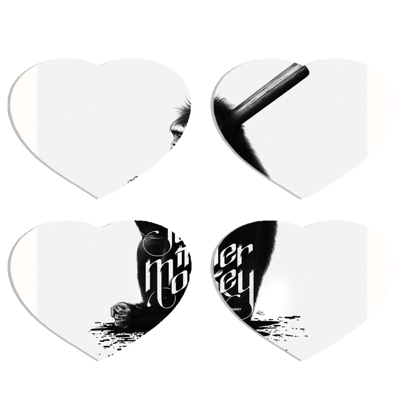 Магнитные фотопазлы Сердце 50 на 50 набор 4 штуки 