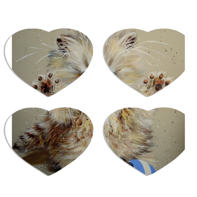 Магнитные фотопазлы Сердце 50 на 50 набор 4 штуки 