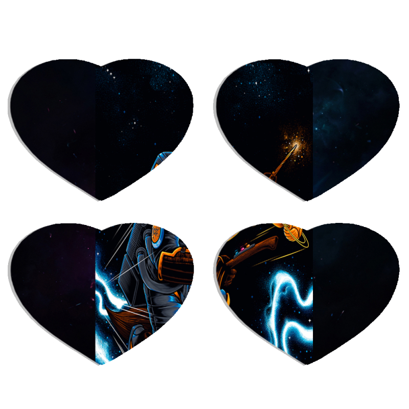 Магнитные фотопазлы Сердце 50 на 50 набор 4 штуки 