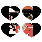 Магнитные фотопазлы Сердце 50 на 50 набор 4 штуки 