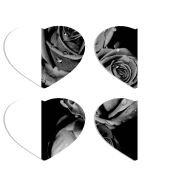 Магнитные фотопазлы Сердце 50 на 50 набор 4 штуки Black and White Roses