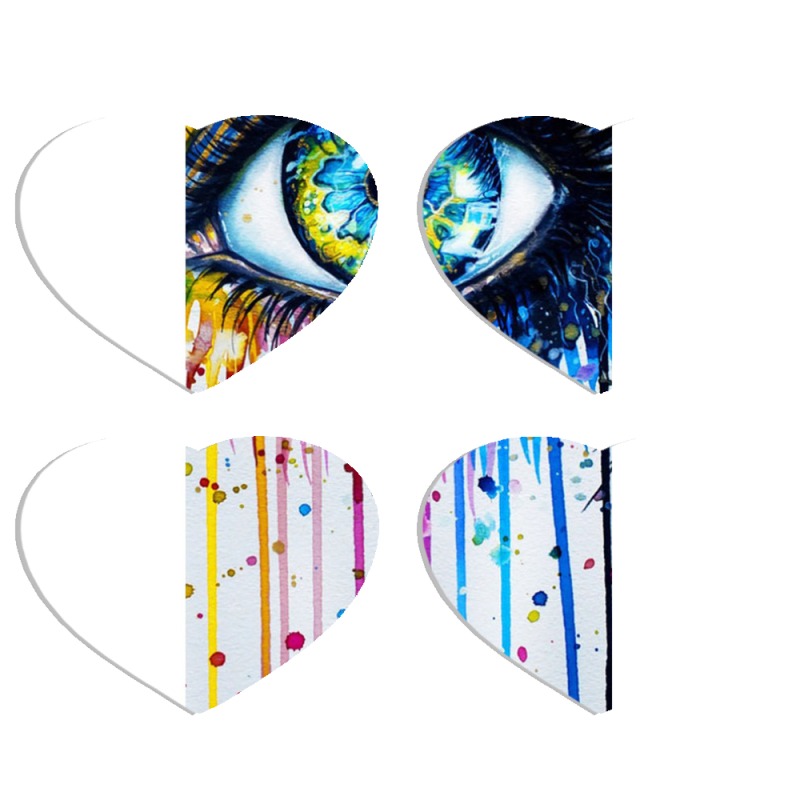 Магнитные фотопазлы Сердце 50 на 50 набор 4 штуки 