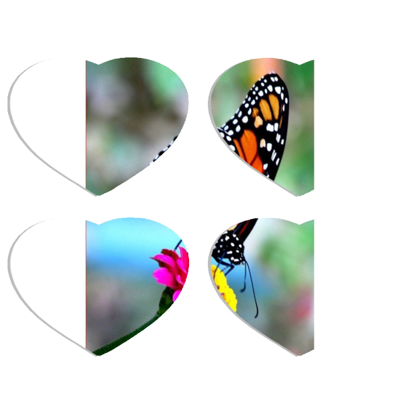 Магнитные фотопазлы Сердце 50 на 50 набор 4 штуки 