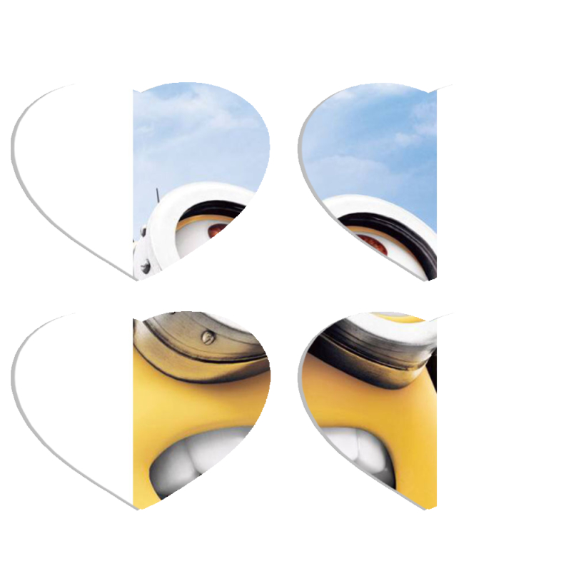 Магнитные фотопазлы Сердце 50 на 50 набор 4 штуки 