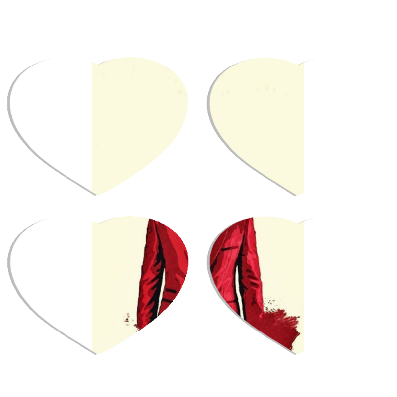 Магнитные фотопазлы Сердце 50 на 50 набор 4 штуки 