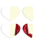 Магнитные фотопазлы Сердце 50 на 50 набор 4 штуки 