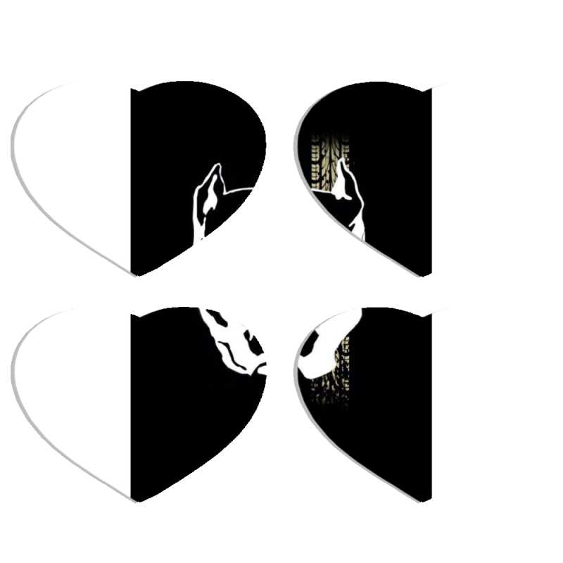 Магнитные фотопазлы Сердце 50 на 50 набор 4 штуки 