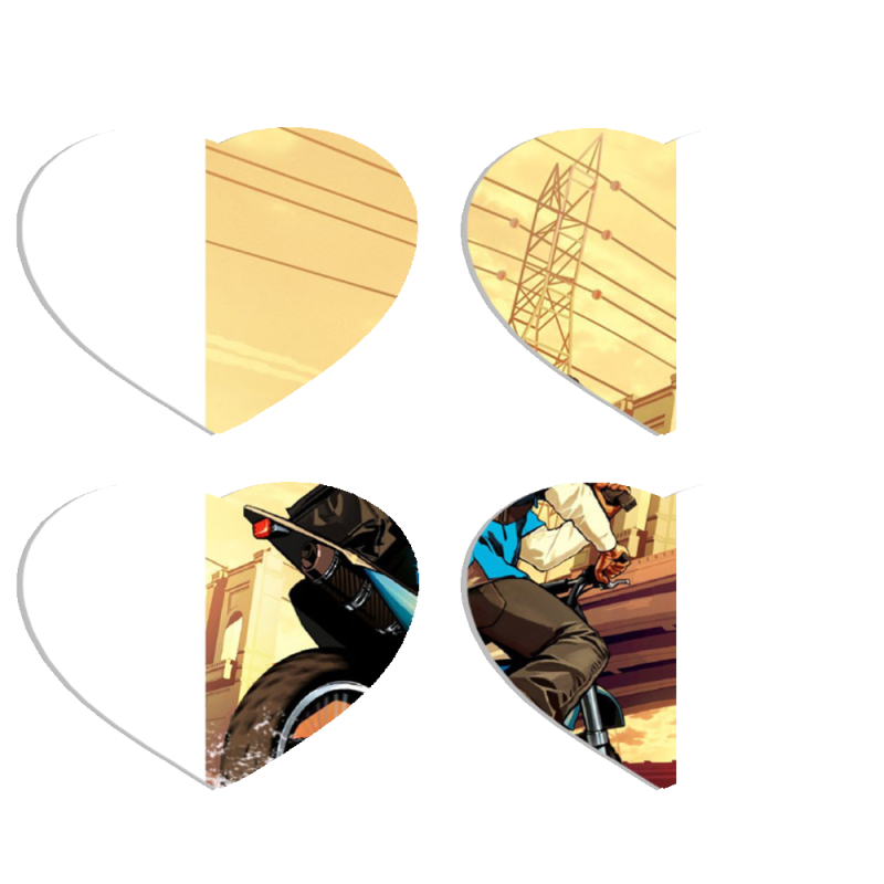 Магнитные фотопазлы Сердце 50 на 50 набор 4 штуки 