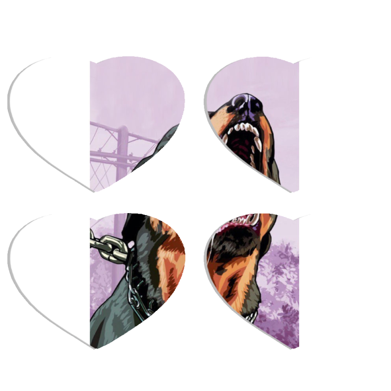 Магнитные фотопазлы Сердце 50 на 50 набор 4 штуки 