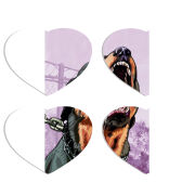 Магнитные фотопазлы Сердце 50 на 50 набор 4 штуки 