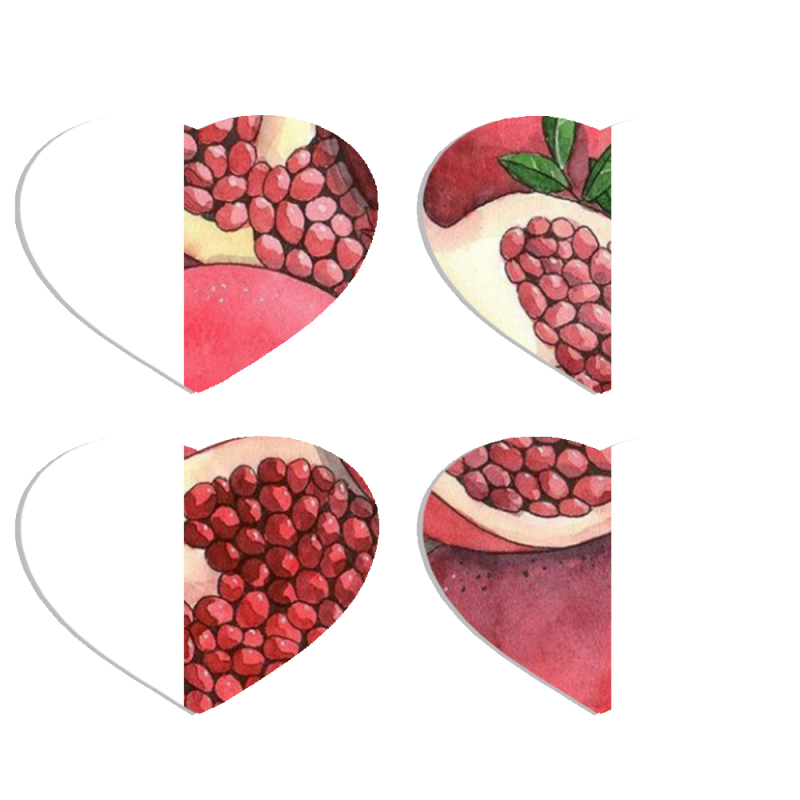 Магнитные фотопазлы Сердце 50 на 50 набор 4 штуки 