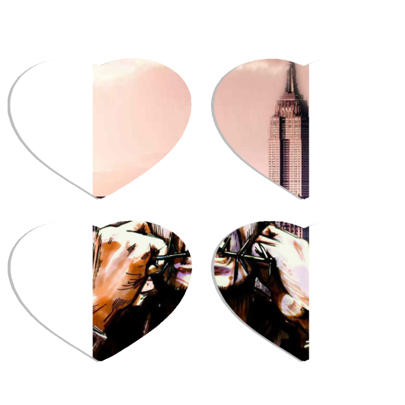 Магнитные фотопазлы Сердце 50 на 50 набор 4 штуки 