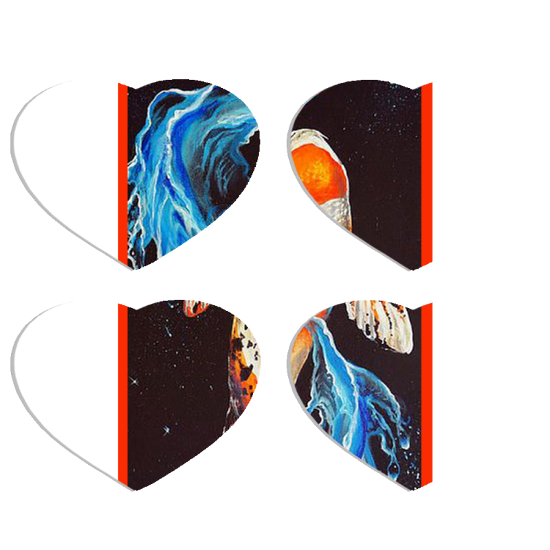 Магнитные фотопазлы Сердце 50 на 50 набор 4 штуки 