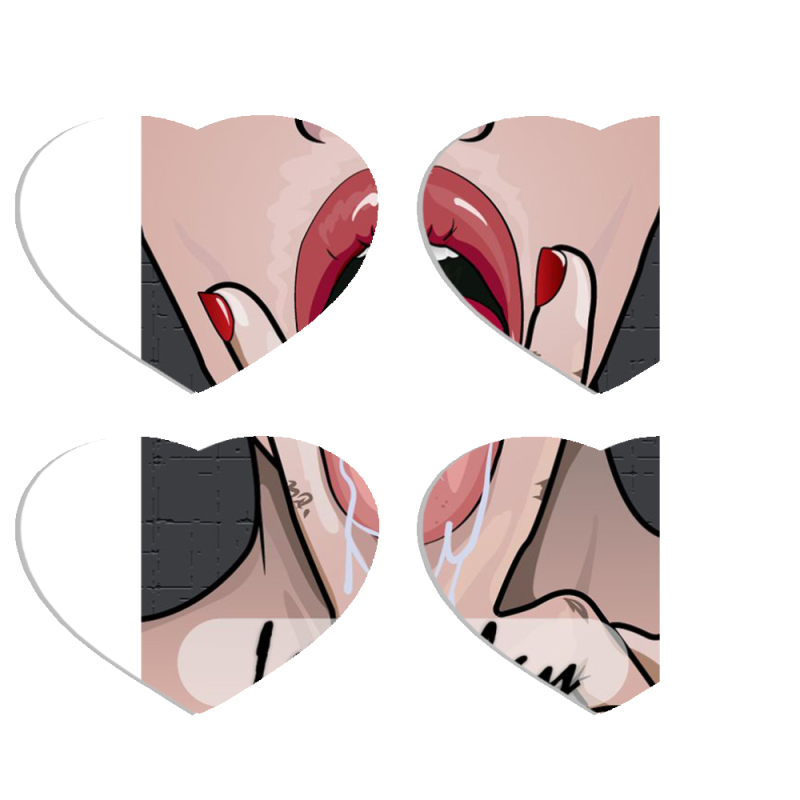 Магнитные фотопазлы Сердце 50 на 50 набор 4 штуки 