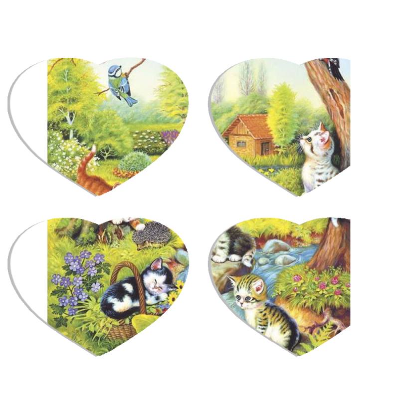 Магнитные фотопазлы Сердце 50 на 50 набор 4 штуки 