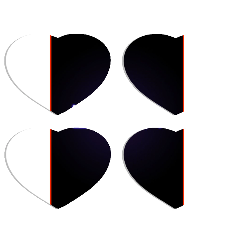 Магнитные фотопазлы Сердце 50 на 50 набор 4 штуки 