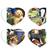 Магнитные фотопазлы Сердце 50 на 50 набор 4 штуки 