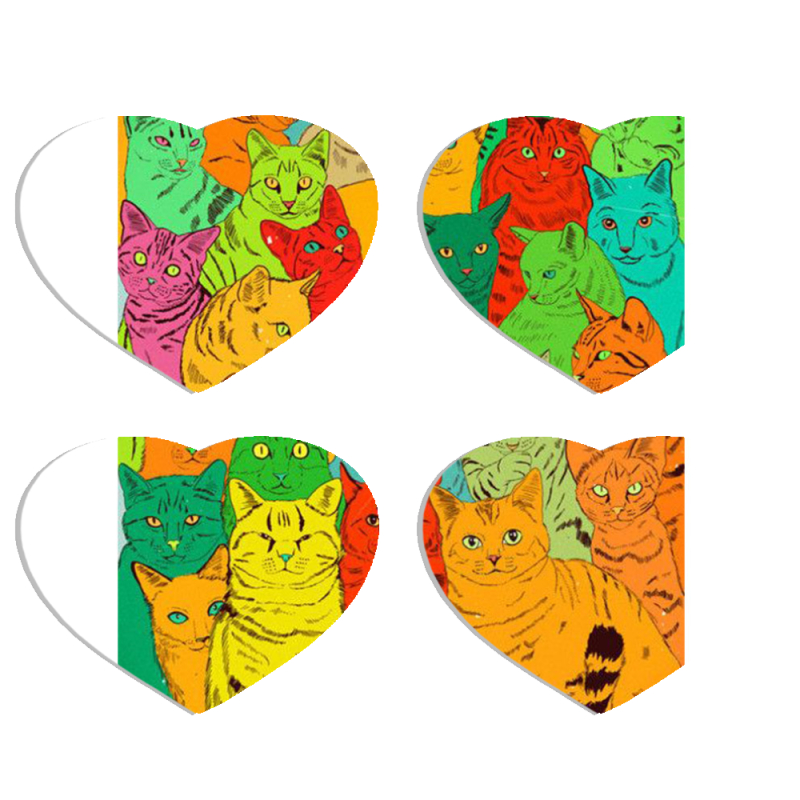 Магнитные фотопазлы Сердце 50 на 50 набор 4 штуки 