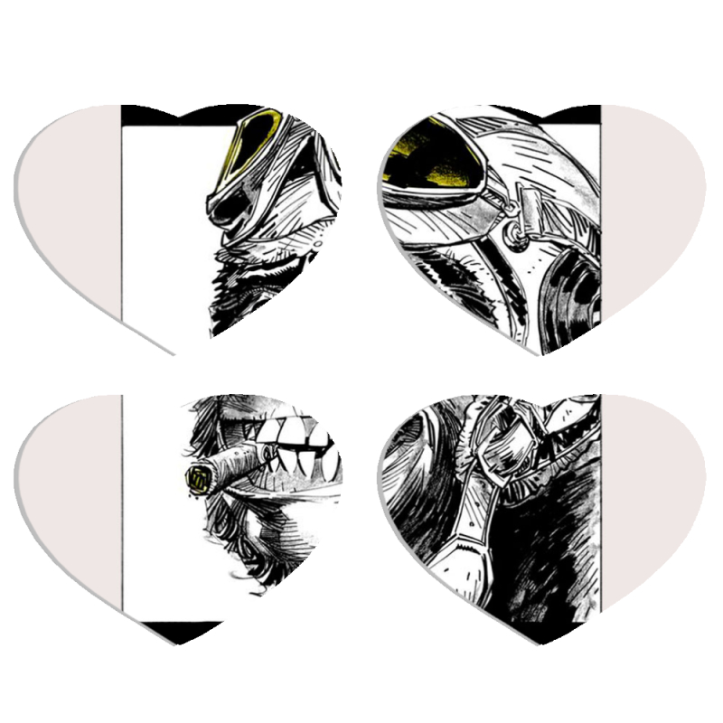 Магнитные фотопазлы Сердце 50 на 50 набор 4 штуки 