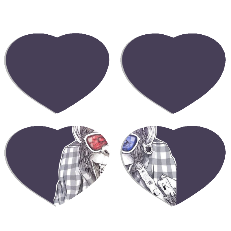 Магнитные фотопазлы Сердце 50 на 50 набор 4 штуки 