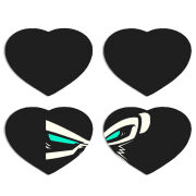 Магнитные фотопазлы Сердце 50 на 50 набор 4 штуки 