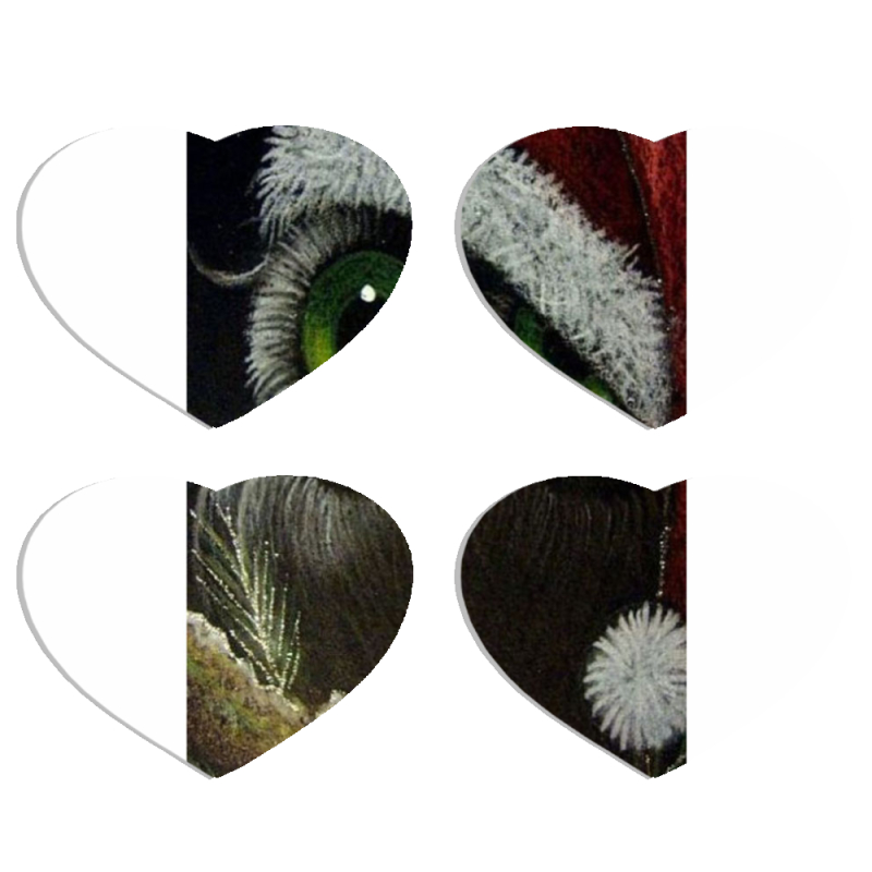 Магнитные фотопазлы Сердце 50 на 50 набор 4 штуки Christmas Owl