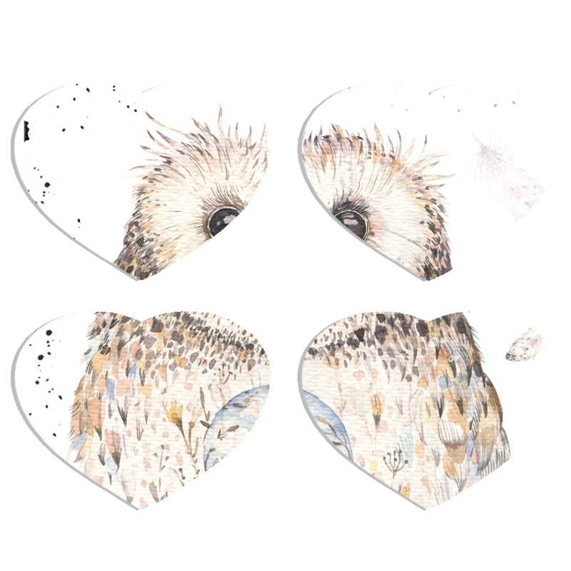 Магнитные фотопазлы Сердце 50 на 50 набор 4 штуки 