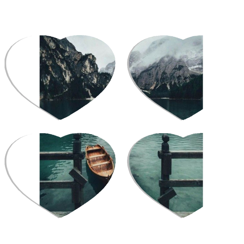 Магнитные фотопазлы Сердце 50 на 50 набор 4 штуки 
