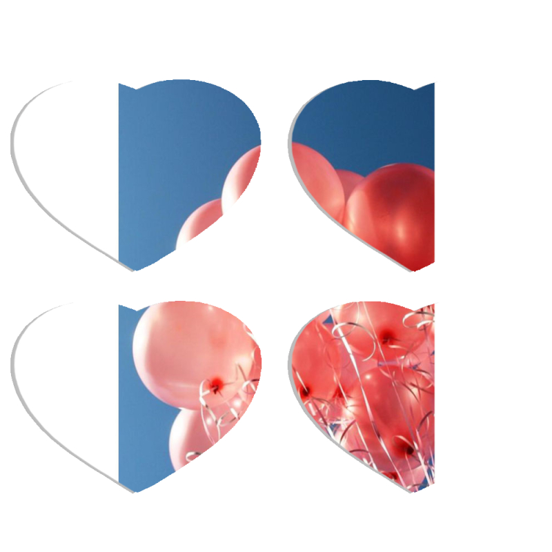 Магнитные фотопазлы Сердце 50 на 50 набор 4 штуки 