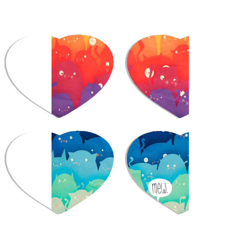 Магнитные фотопазлы Сердце 50 на 50 набор 4 штуки 