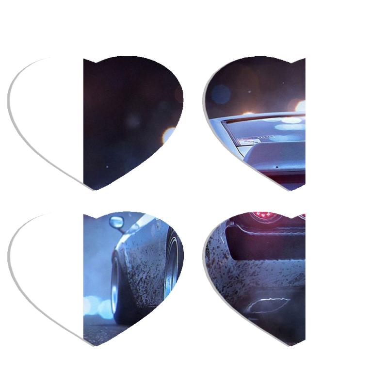 Магнитные фотопазлы Сердце 50 на 50 набор 4 штуки Silver Car