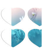 Магнитные фотопазлы Сердце 50 на 50 набор 4 штуки 