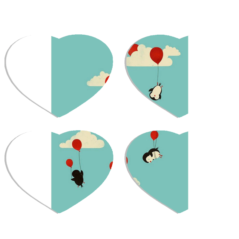 Магнитные фотопазлы Сердце 50 на 50 набор 4 штуки 