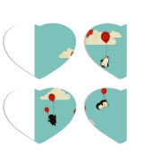 Магнитные фотопазлы Сердце 50 на 50 набор 4 штуки 