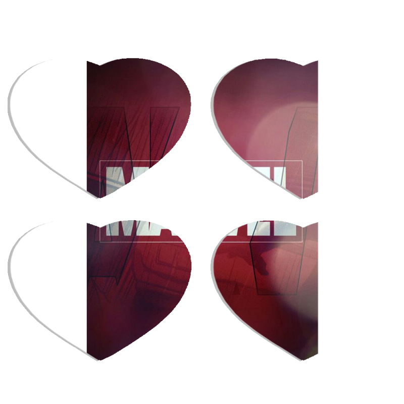 Магнитные фотопазлы Сердце 50 на 50 набор 4 штуки 