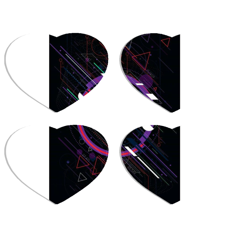 Магнитные фотопазлы Сердце 50 на 50 набор 4 штуки 