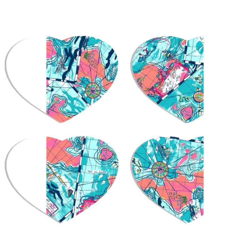 Магнитные фотопазлы Сердце 50 на 50 набор 4 штуки 