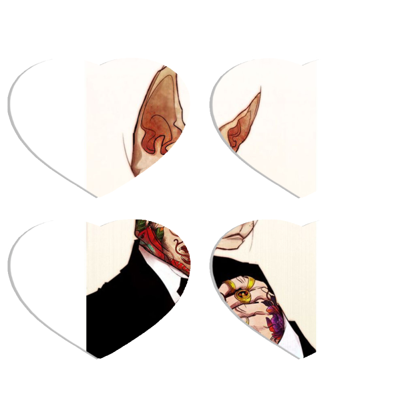 Магнитные фотопазлы Сердце 50 на 50 набор 4 штуки 