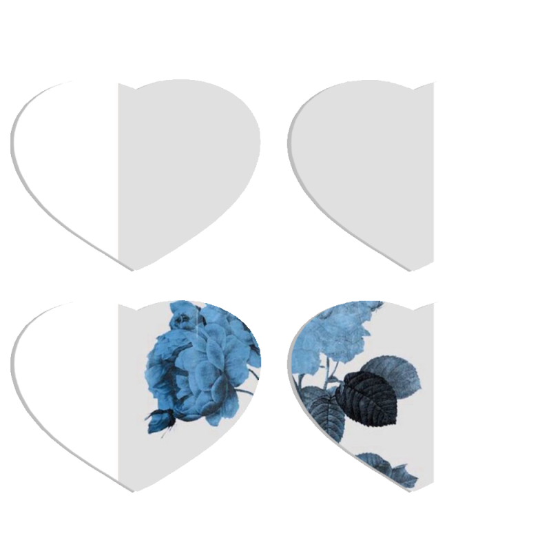 Магнитные фотопазлы Сердце 50 на 50 набор 4 штуки 