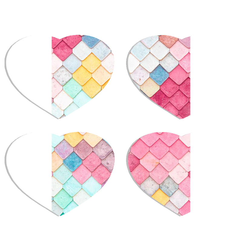 Магнитные фотопазлы Сердце 50 на 50 набор 4 штуки 