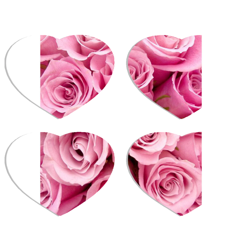 Магнитные фотопазлы Сердце 50 на 50 набор 4 штуки 