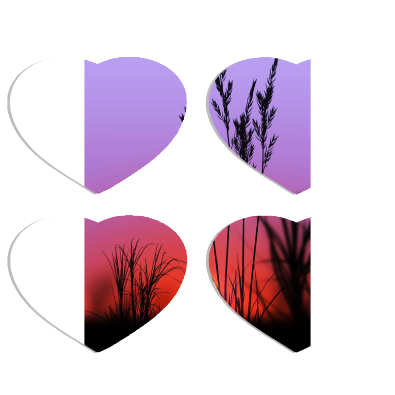 Магнитные фотопазлы Сердце 50 на 50 набор 4 штуки 